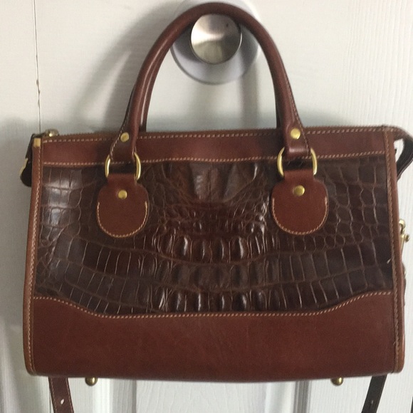 Brahmin Handbags - Brahmin Croco Embossed Double Handle Bag
